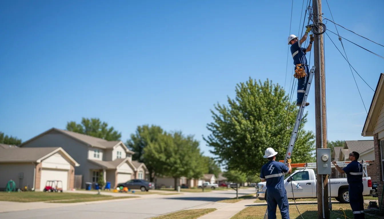 Residential electrician providing installation services in Mountain View, OK